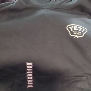 Yeti Black Hoodie with Logo Patch